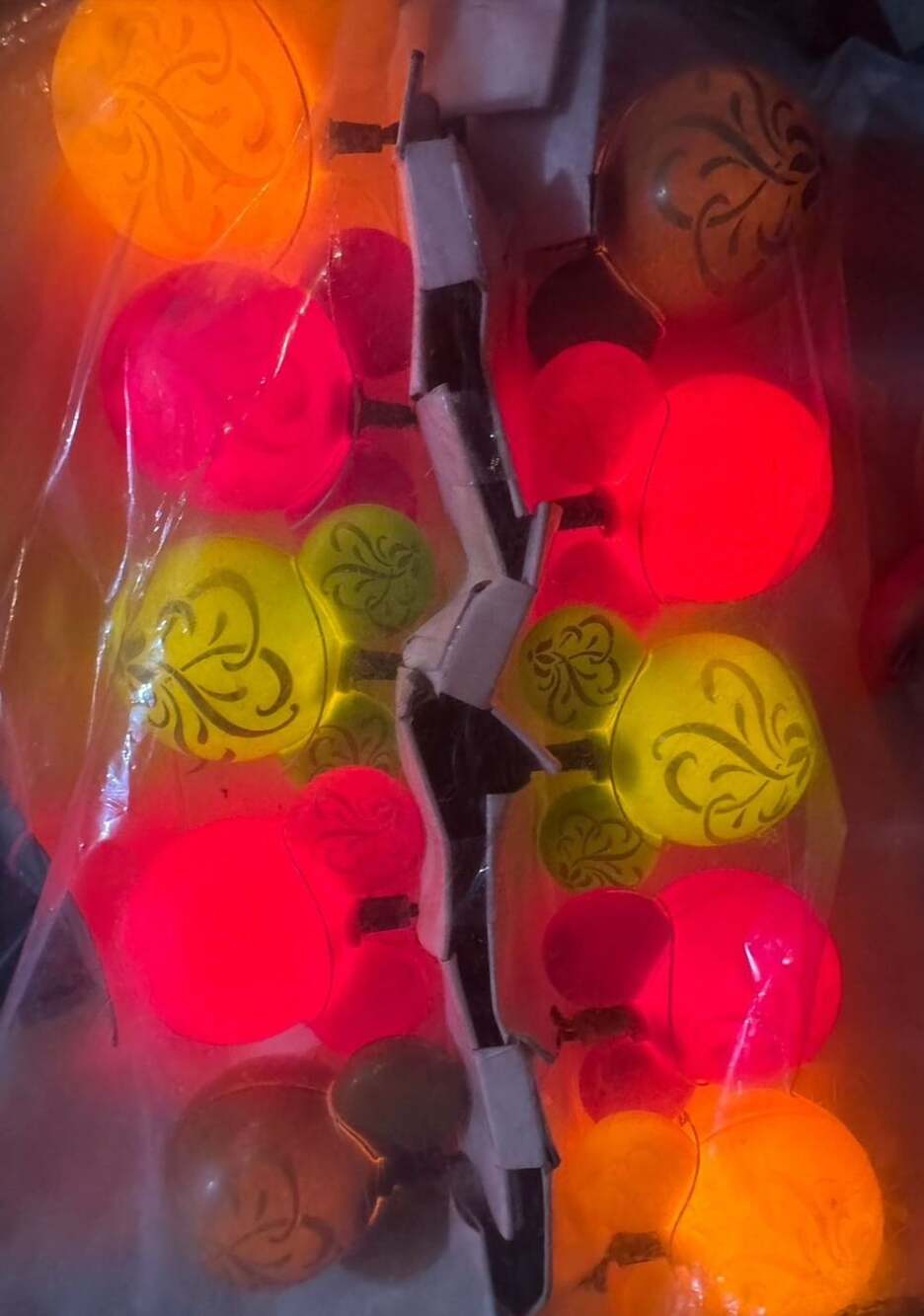Disney Parks Mickey Mouse Icon Stenciled Ornaments String Lights